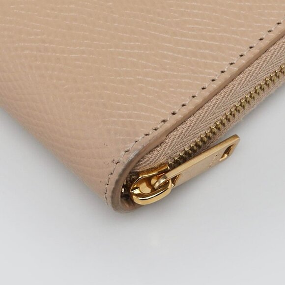 Celine Beige Pebbled Leather Zip Multifunction Wallet - Picture 3 of 9